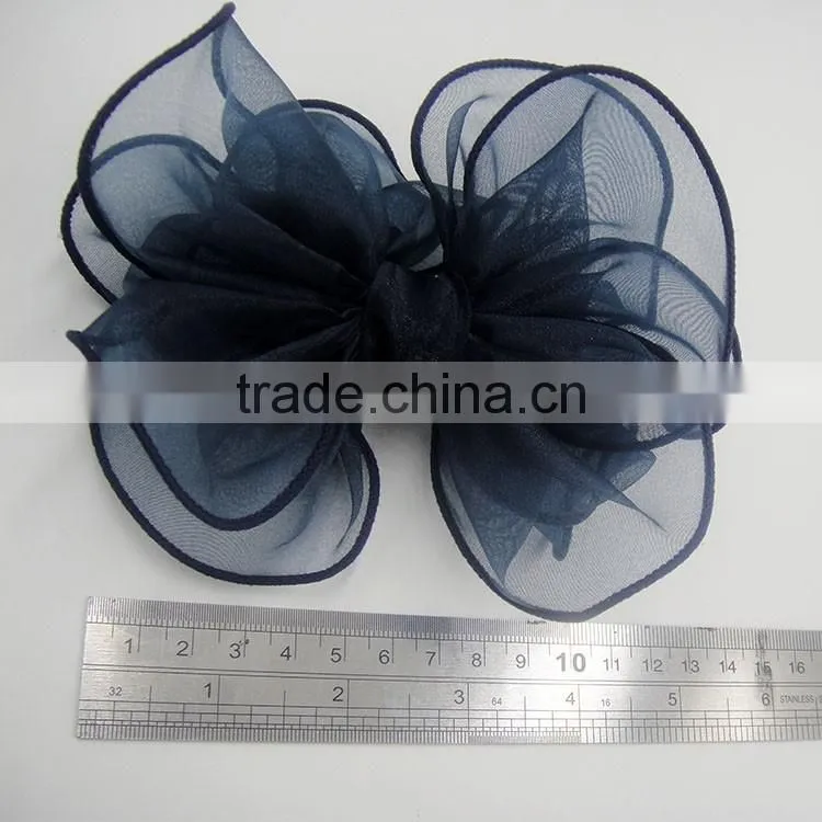 New wholesale fashion hair large organza bow for girl headband