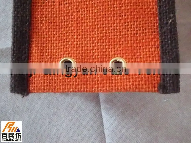 waterproof jute bag10*10*35cm red color 100% jute made in China