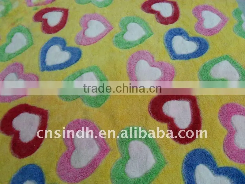 flower printed coral fleece blanket