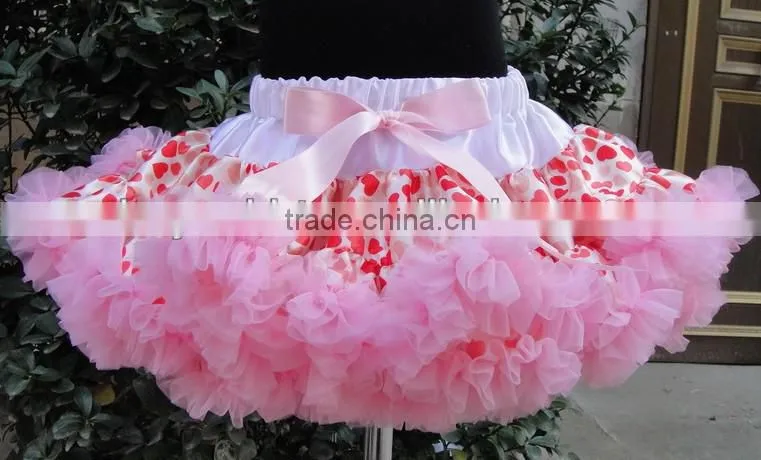 Hot multicolor girl fluffy pettiskirt with bow baby pettiskirt