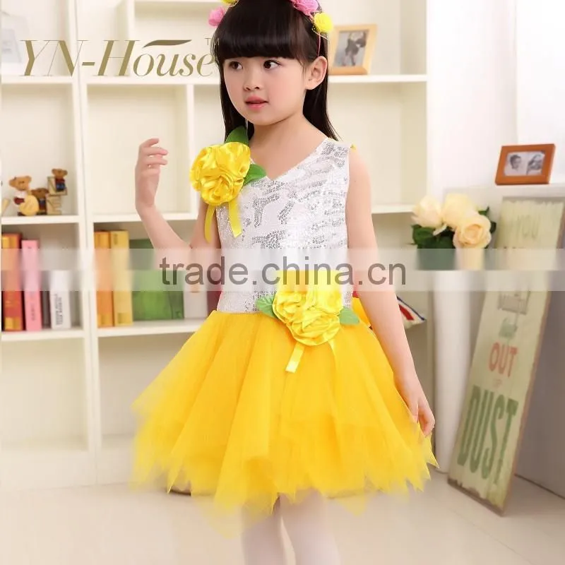 lavender elegant floral patterned short front & long back flower girl dress