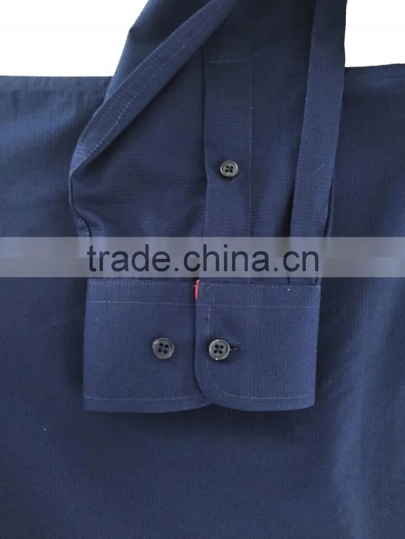 2017 latest contrast casual spread collar men's shirt with embroidery