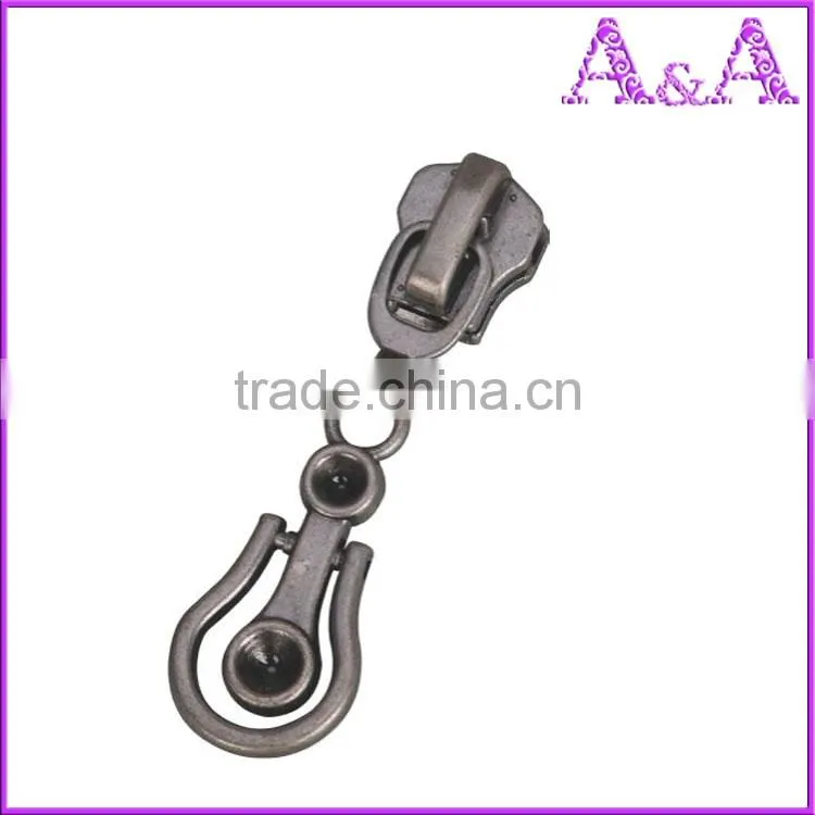 #5 plastic nickel black slider A/L