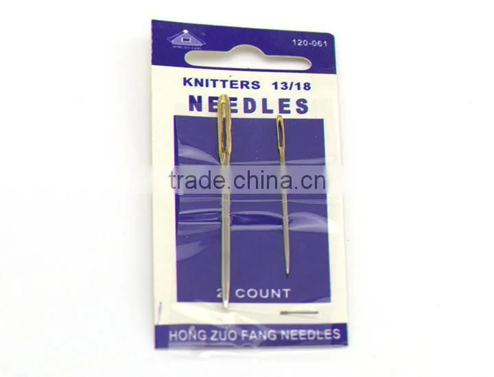 GOLD EYE NEEDLE CARD-TAPESTRY 13/18