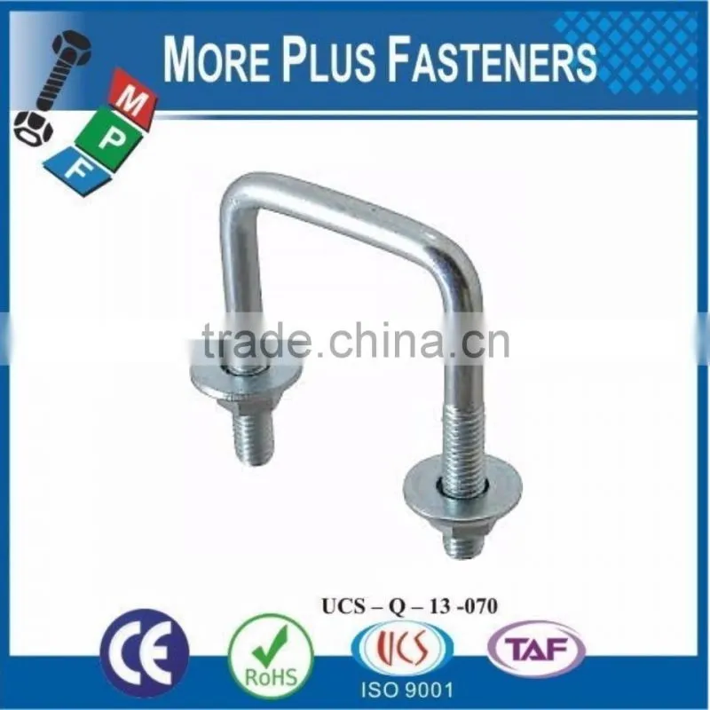 Made In Taiwan Gibraltar Black Phosphate Zinc Plated Square Bend U Bolt