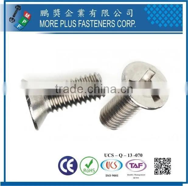 Made in Taiwan Carbon Steel and Stainless Steel Triwing Wood Security Screws