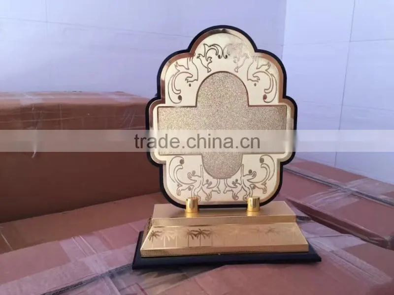2017 New design metal trophy /wooden base trophy / black acrylic trophy /crystal trophy JC-01