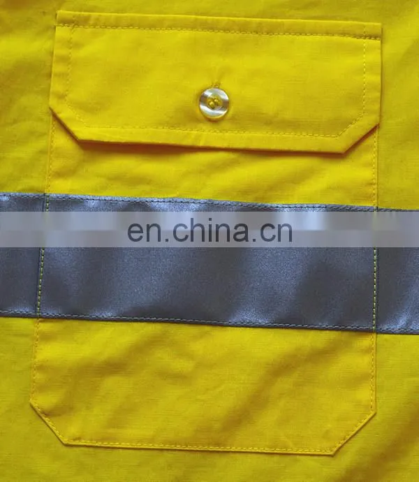 Navy 100% cotton drill ladies Outdoor Workwear Women Flame retardant Working Shirt for Industrial Safety Shirt
