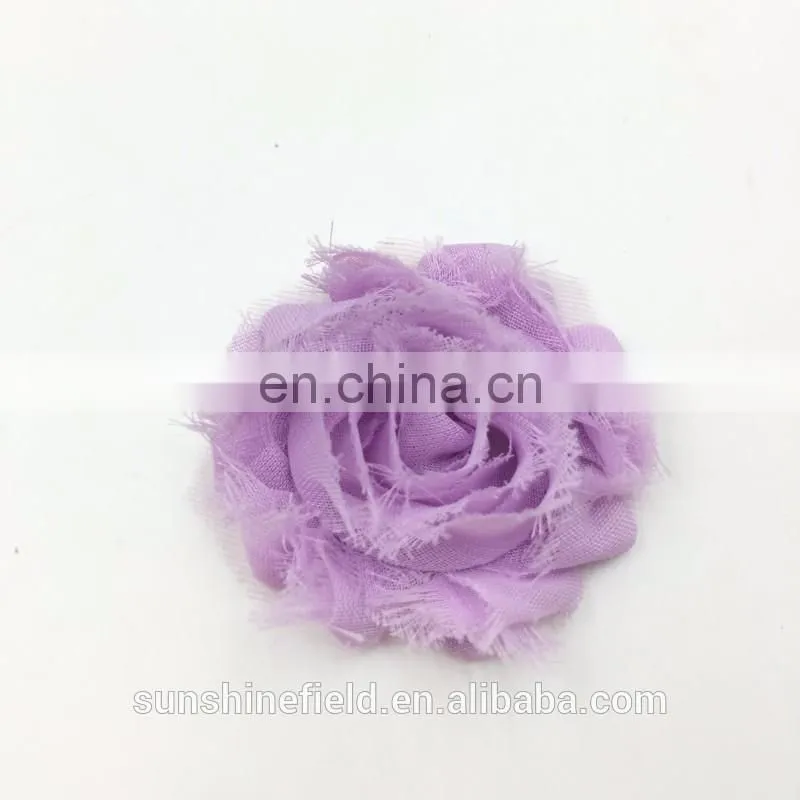 2Inch solid shabby chiffon flower frayed shabby chic flowers,shabby rose trim,lovely rosette chiffon shabby flowers