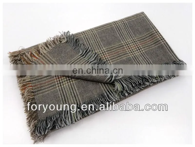plaid acrylic winter woven shawls
