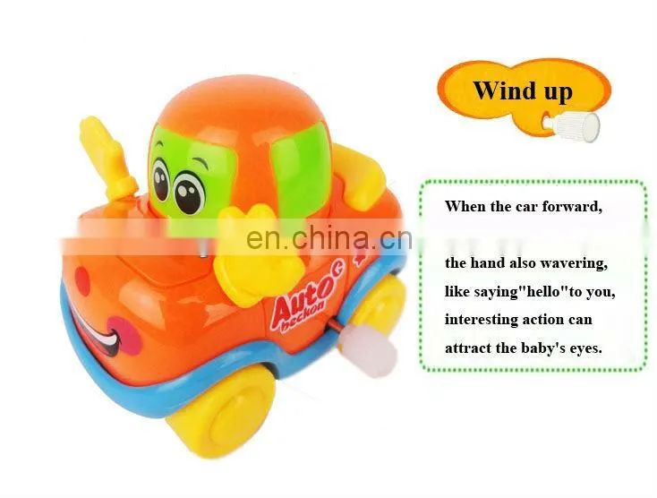 Funny cartoon wind up plastic car toys