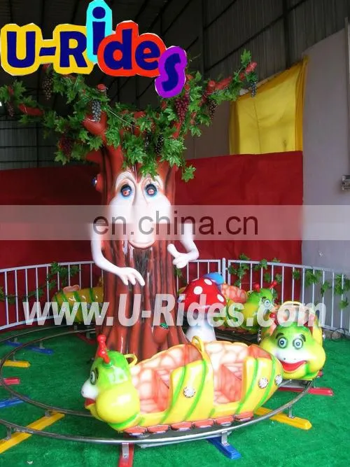 Amusement mini electric train in fruit worm style