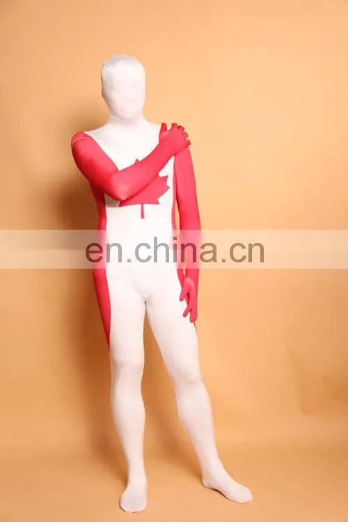 Canadian Flag Zentai Second Skin Canada Suit Fancy Dress Costume All Sizes