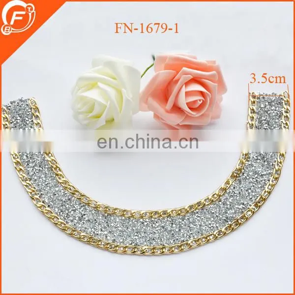 new style mesh with beads collar necklace for lady garment