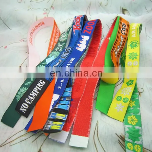 Woven jacquard ribbon wholesale satin gym ribbon wrist strap