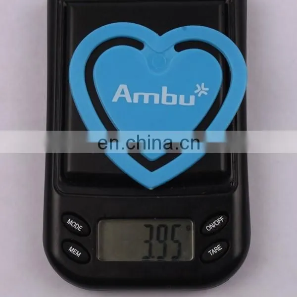 BSCI Promotional High quality customized plastic heart bookmark paper clip for kids