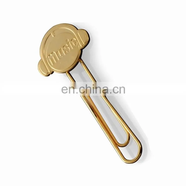 Hot sell unique customized design anime logo paper clip metal paper clip holder