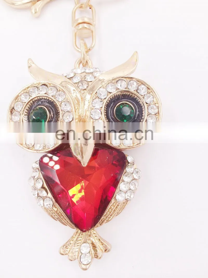 Fashion Cute Owl Keychain Key Chain Ring Holder Gift Women Bag Pendant