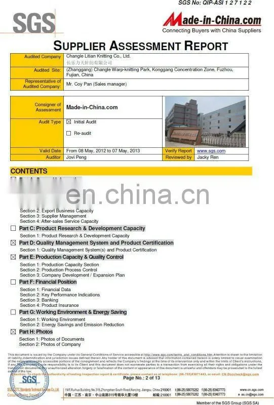 nylon rayon knitting fabric textile for garment