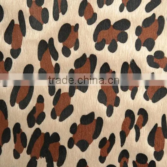 leopard print fabric horse hair brush fabric for shoes