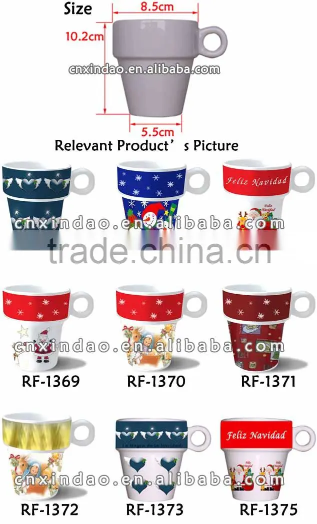 Promotional Porcelain Drinking Mug with Christmas Design for Copper Mugs Wholesale
