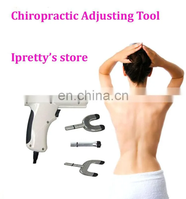 White Electric Chiropractic Adjusting Tool Therapy Spine Activator Correction Massager