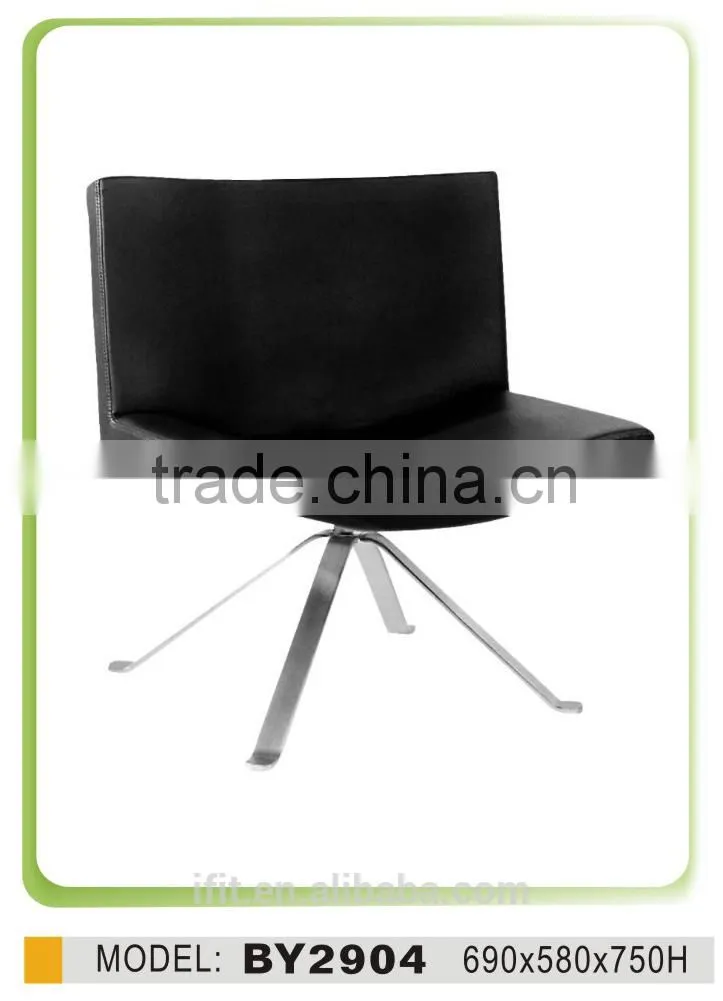 Barcelona chair replica orange leather