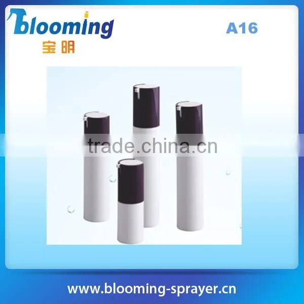 cylinder shape acrylic airless glass cosmetic bottle