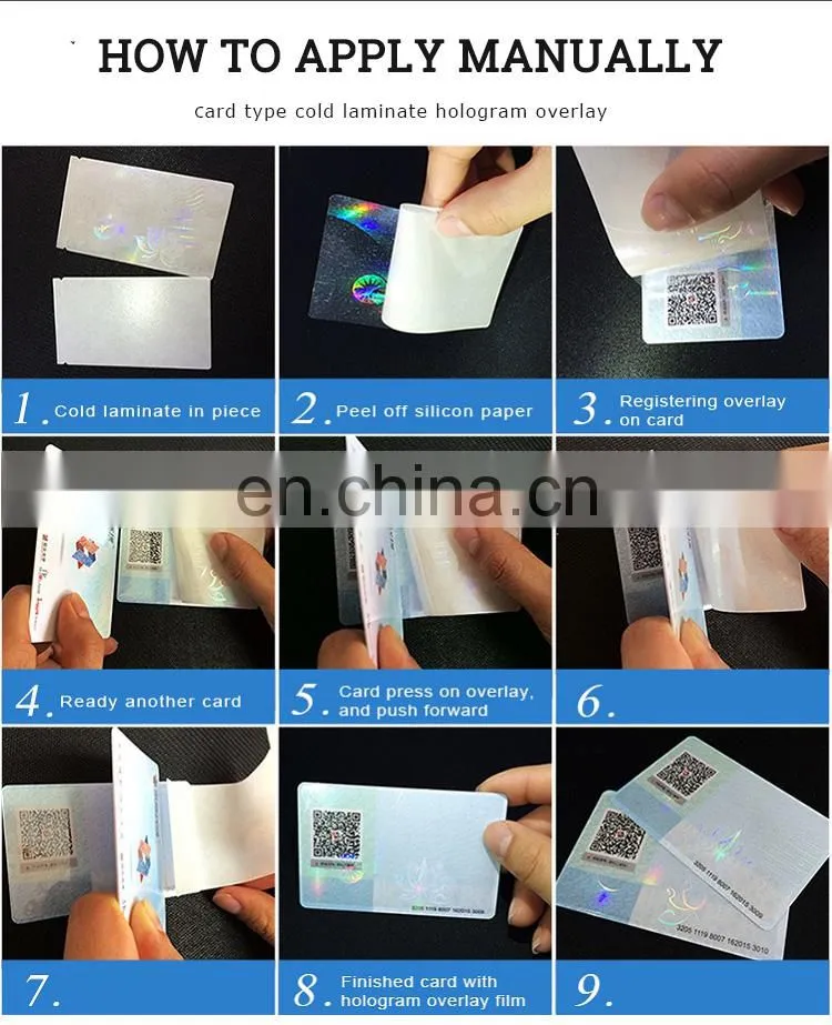 Generic Transparent Hologram ID Card Overlay