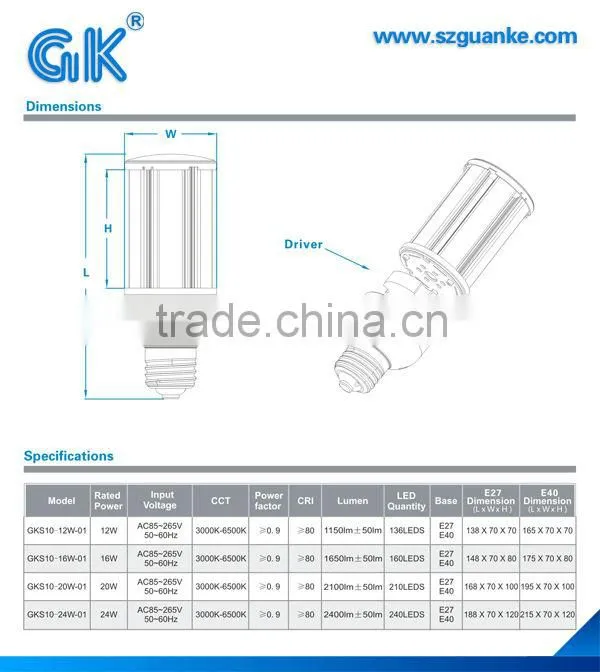 longlife span E40 led industry lamp 3years warranty