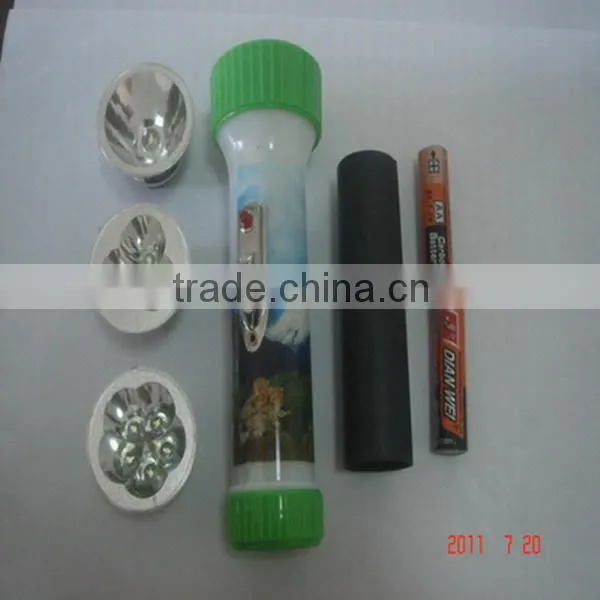 Energy Saving Plastic Super Bright Lighting 3LED Led Torch