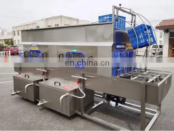 Shanghai Factory Full automatic High quality plastic basket crate/box/tray washing washer equipment cleaning machine