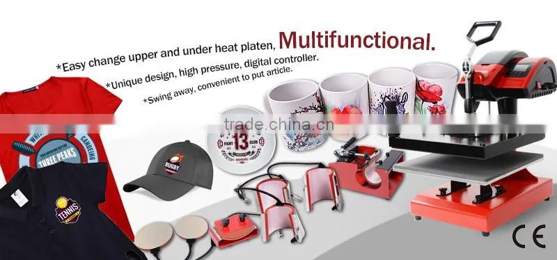 T-Shirt, Cap, Mug, Plate 8 in 1 Multifunctional Combo Swing Heat Transfer Press Machine