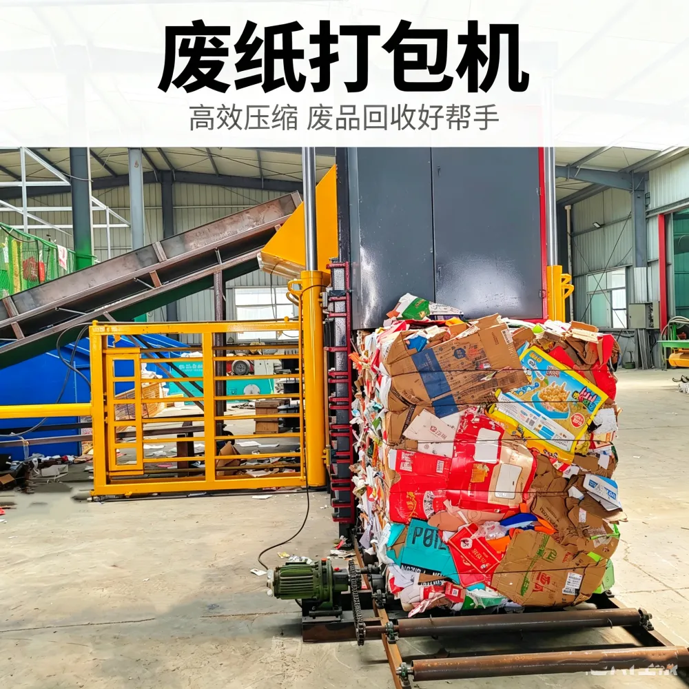 Fully automatic horizontal hydraulic baler with automatic rope insertion and binding