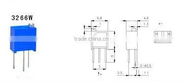 Precision ceramic trimming potentiometer,3266