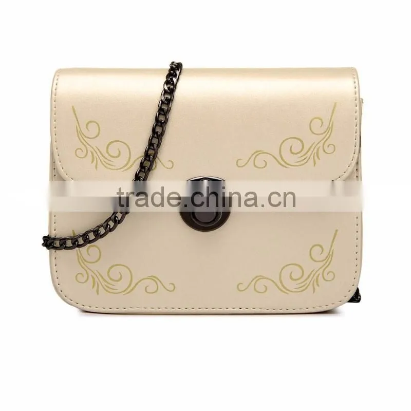 Elegant cube shoulder bags chain shoulder bag ladies dinner pu handbag women bag
