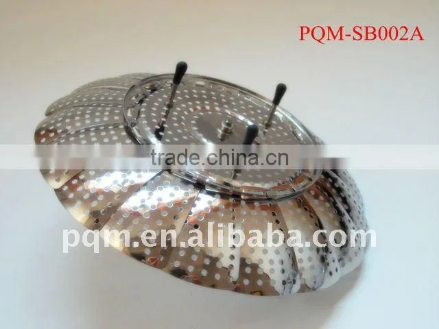 Senior durable stainless steel collapsible steamer basket 002A