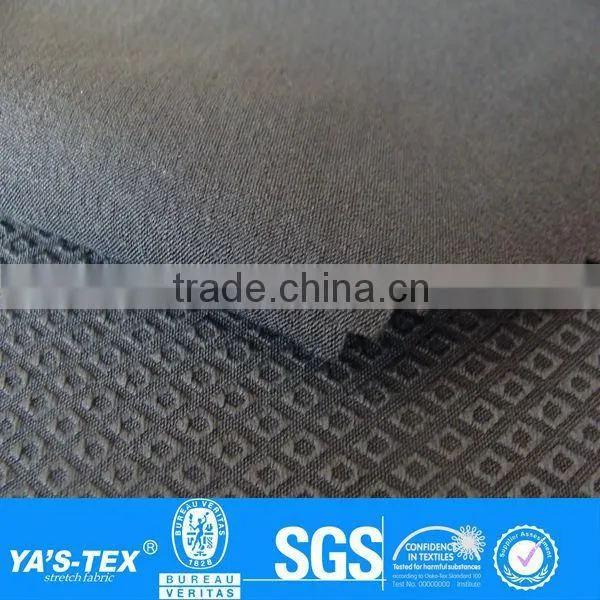 Diamond ripstop stretch jacquard fabric