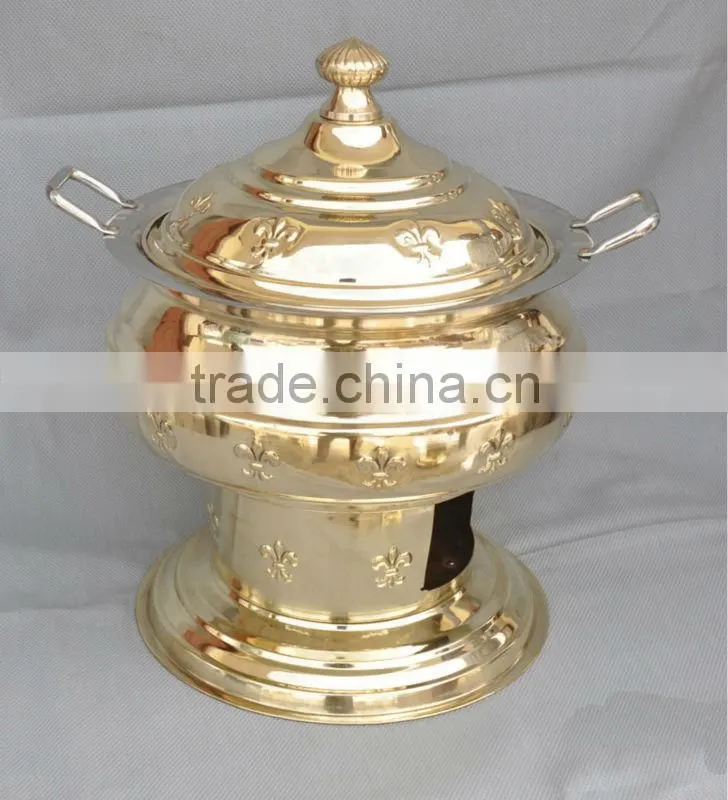 Brass Cheffing Dish, Wedding & Party utensils, food serving dish, hot keeping dish, Catering item, Hotel & Restaurant utensils
