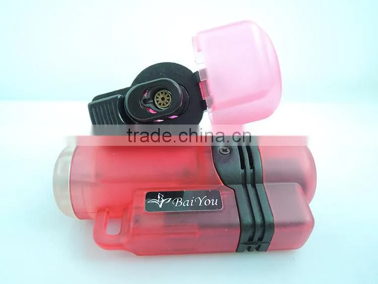 translucent refillable gas jet lighter torch lighter blue flame