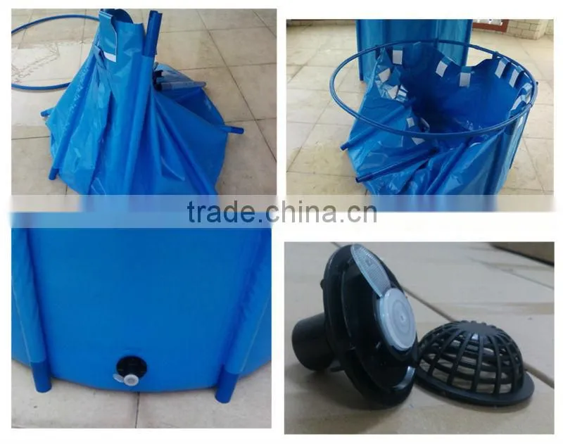 Tarpaulin Waterproof Flexible fish ponds , folding fish tanks