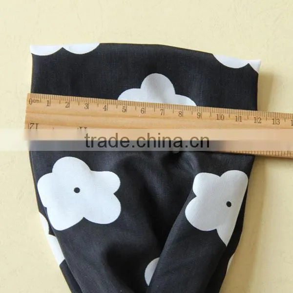 Wide flower Women Lady Stretchy Elastic Sports Running Yoga Headband Hairband Turban