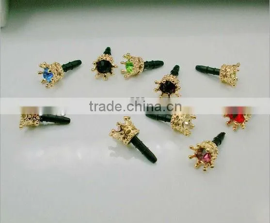 P0838 3.5mm Rhinestone phone dust plug,phone charm