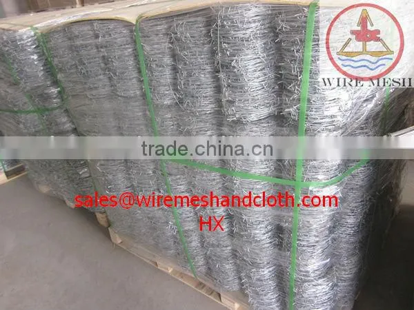 Double twisted galvanized barbed wire