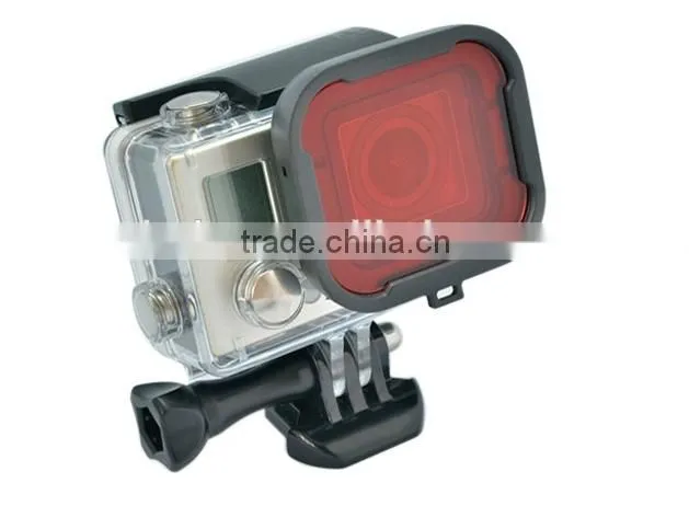 GoPro Snorkel Red Hero 3+ 4 Standard 40m Housing Filter for Blue Water