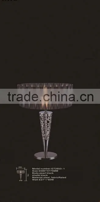 pearl black metal led table decoration lamp