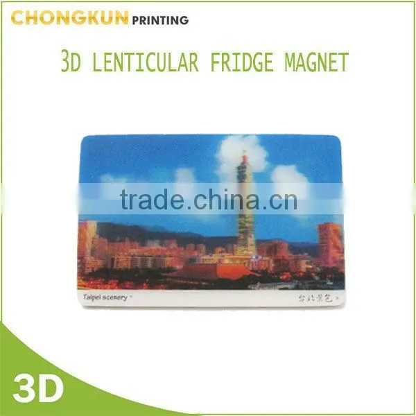 Tourist lenticular 3D fridge magnet