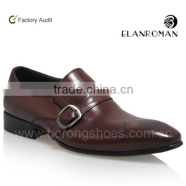 Fashion pointed toe leather men shoe