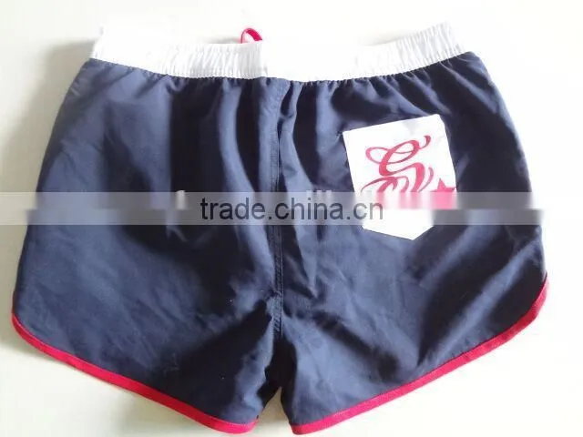 2016 Red Spandex Fabric Pants Mens Beach Shorts