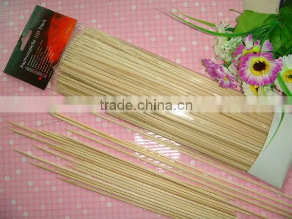 2.5 x150mm round natural BBQ Dan bamboo skewers with Sharp End FDA food grade